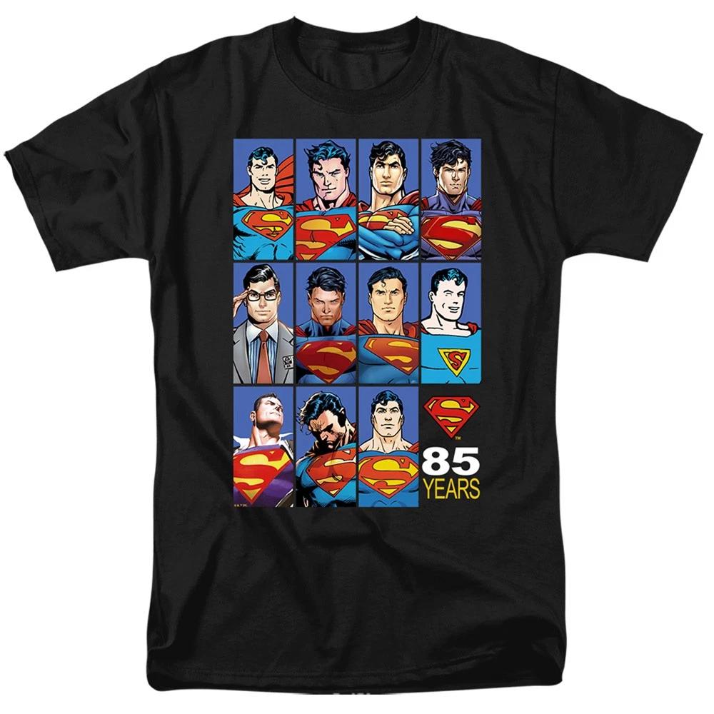 DC Comics - Superman - Many Faces 85 Years -  Unisex Children s T-shirt - Black 120