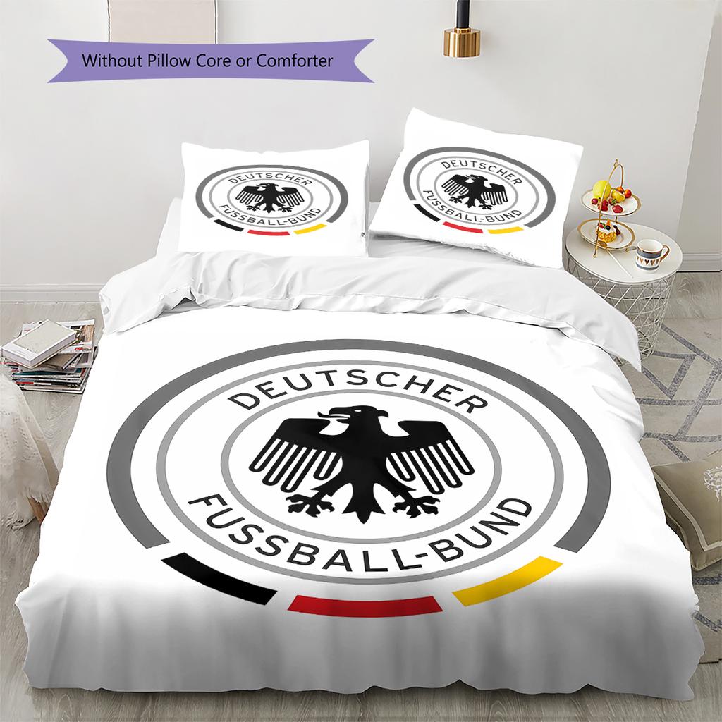 Biancheria da letto con motivo della Nazionale di Calcio Tedesca, Set Copripiumino Federa Regalo di Compleanno per la Casa (1 * copripiumino + 2 * federa, senza nucleo)