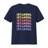 Istanbul City Proud Travel Text Neon Lights Design Classic Fit T Shirt vintage Washed Slightly designer clothes Stylish Soft