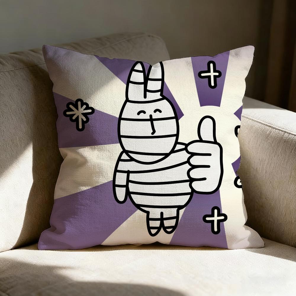 My Friend Rrabbit Cute Pillow Case Pillowcase Doublesided Printed Sofa Cushion Bedroom Headboard Pillow