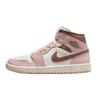 Jordan Air Jordan 1 Vintage Basketball Shoes Women's Mid Top White/Pink BQ6472-620(Team80-S-BOX)