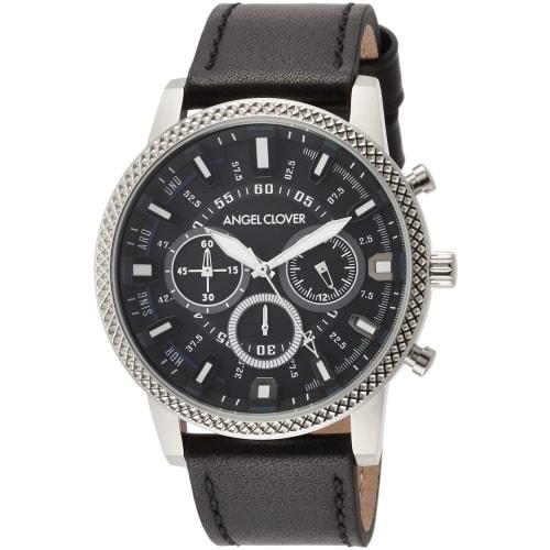 Angel Clover Ridge Watch, Black Dial, Stainless Steel, Quartz Movement, 44mm, Men's, RD44SBK-BK, Official Warranty