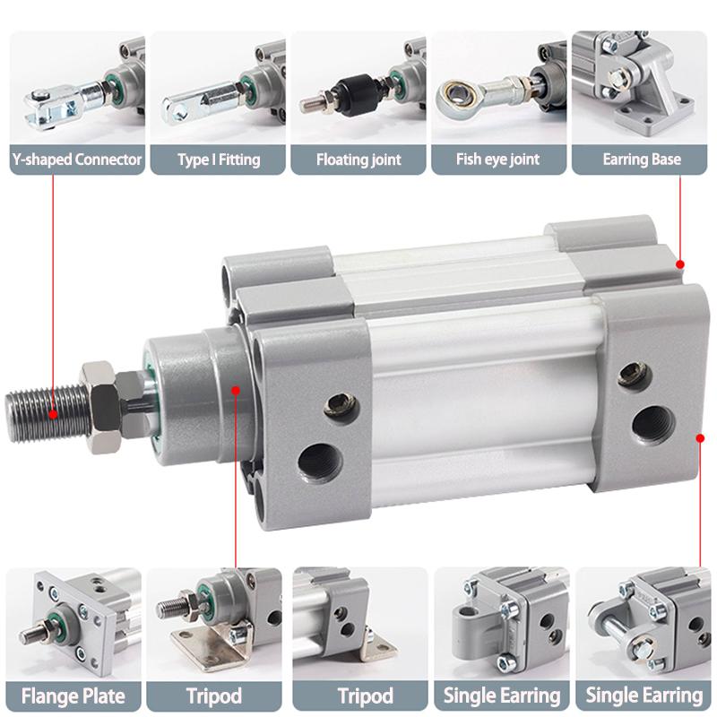 Airtac Type SAI Series Pneumatic standard cylinder SAI32 40 50 63 80 Bore 25s-350s Stroke Double Acting Pneumatic Cylinder