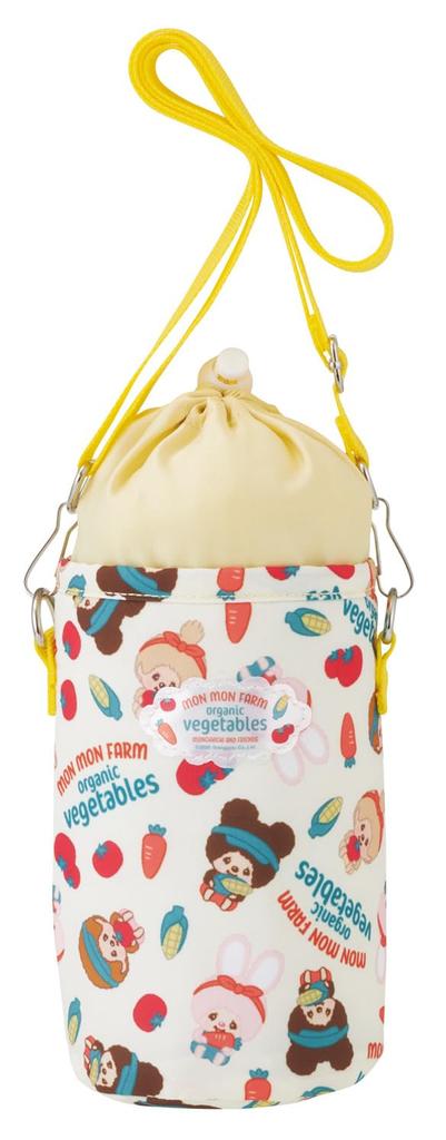 Skater Pet Bottle Drawstring with Shoulder Monchhichi Mon Mom Farm Case/Bottle Cover, Insulated, 500ml, Type, Strap, APPB11-A