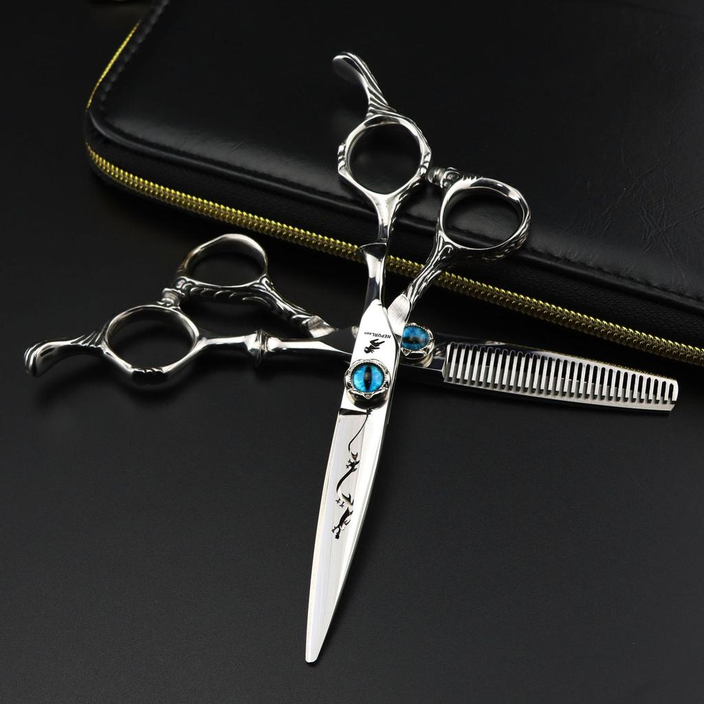 6.0 Inch Knife Head Dragon Pattern, Hair Scissors, Hair Scissors, Flat Scissors, Tooth Scissors, Thin Scissors, Special For Hair Salons