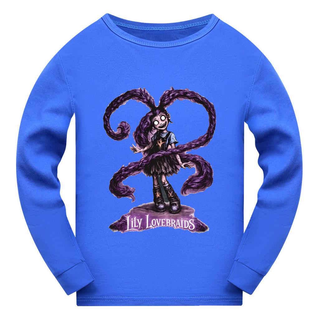 5582 Mädchen Lily Lovebraids Print Lässiges Langarm-T-Shirt