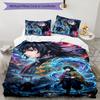 3pcs Tomioka Giyuu4 Design Cover Set - HD Printed Bedding with 1 Cover and 2 Pillowcases - Perfect for Home and Dorm Decor