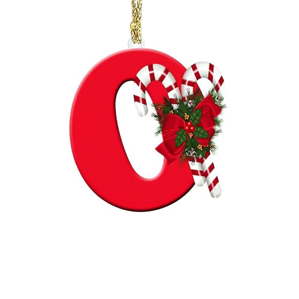 1pc Christmas Pendant Acrylic 26 Letter Pendant Hanging Christmas Tree Ornament Accessories Xmas New Year Decor Ornaments
