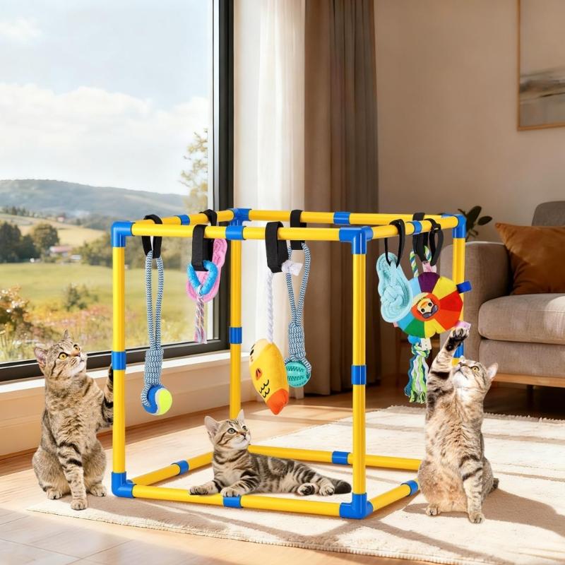 Reconfigurable Toy Structure With 8 Attachments for Rodents Encourages Exercise Indoor Outdoor Use Light weight