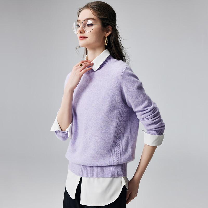 Paruo 100% Cashmere Cable Knit Sweater