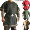 Medieval Norman Viking Costume Short Sleeve Tunic Top For Halloween Parties