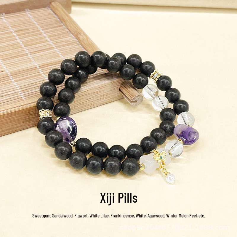 

Браслет из бусин ладана по древней формуле ручной работы: Натуральный стойкий лечебный аромат, вдохновленный китайской медициной.