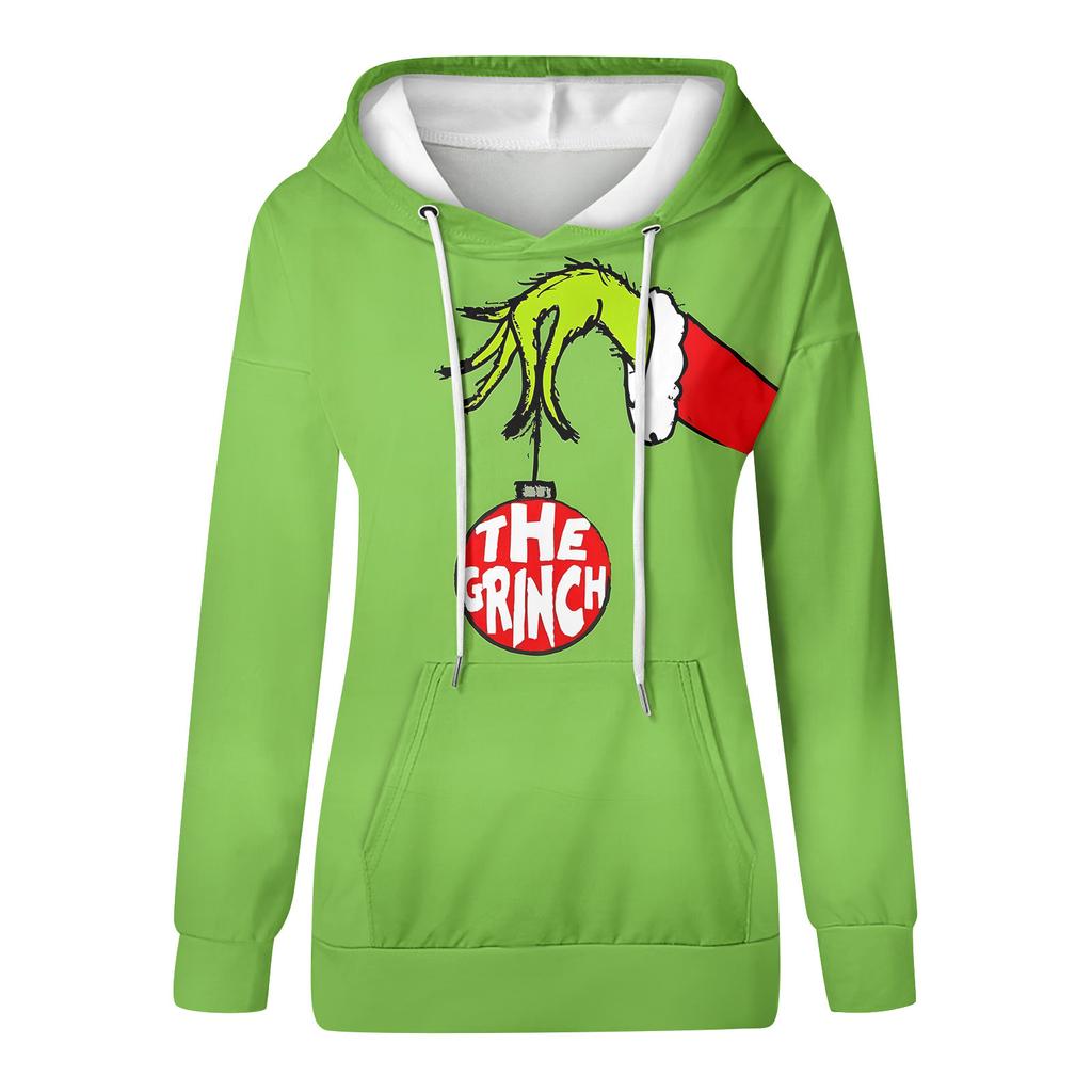 Women's Fashion Casual Long Sleeve Christmas Printed Sweatshirt