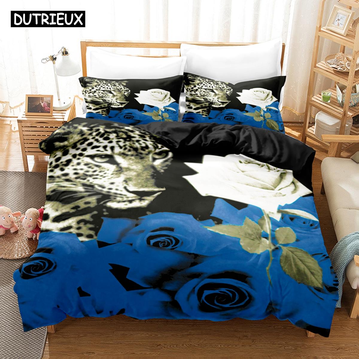

Vibrant Modern Twin Full Queen King 3D The Leopard Sets With Bedclothes Bed Polyester Quilt Comforter (quilt)-EU Single(135*200cm)3pcs