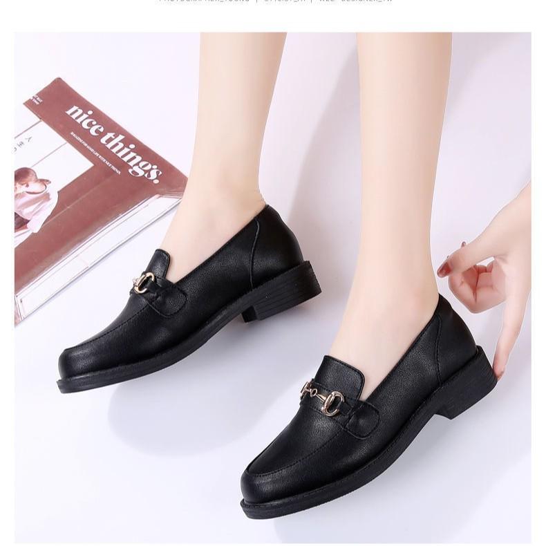 Brytyjskie małe skórzane buty damskie mokasyny jesienne miękkie skórzane pojedyncze buty damskie buty na pedały buty dla mam
