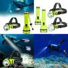 Diving Head Lamp Rechargeable Waterproof Led Light For Underwater Search And Fishing