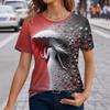 Round Neck Casual Trendy Love Printed Short Sleeved T-shirt