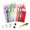 13packs Mix Color Long Fiber Craft Fur With Fish Head Head Streamer Bait Fish Fly Tying Material Furable Soft Synthetic Fiber