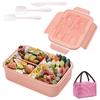 20 szt. Dwukomorowy lunchbox Jednorazowy Przenośny Lunchbox Podgrzewanie w Mikrofalówce Zastawa Stołowa Możliwość Układania w Stos Plastikowy Pojemnik do Przechowywania Żywności