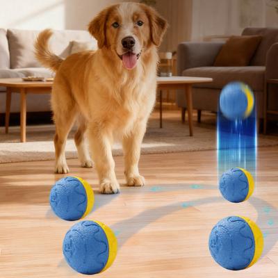 Interactive Dog Toy Ball Automatic Rolling Bouncing Ball Dog Chew Toy Rechargeable Dog Training Ball for Medium Large Dogs Chasing Teeth Cleaning