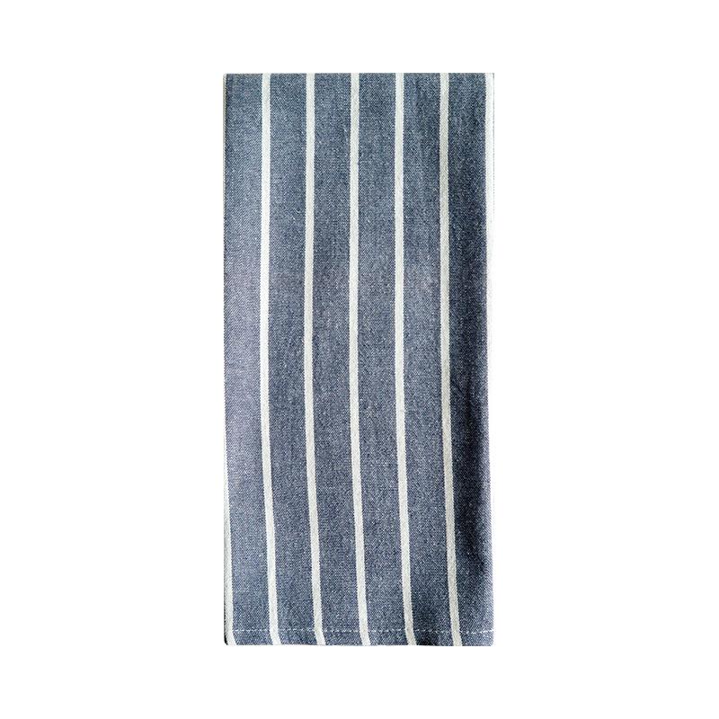 Simple cotton yarn-dyed kitchen towel, blue series household napkin tea towel