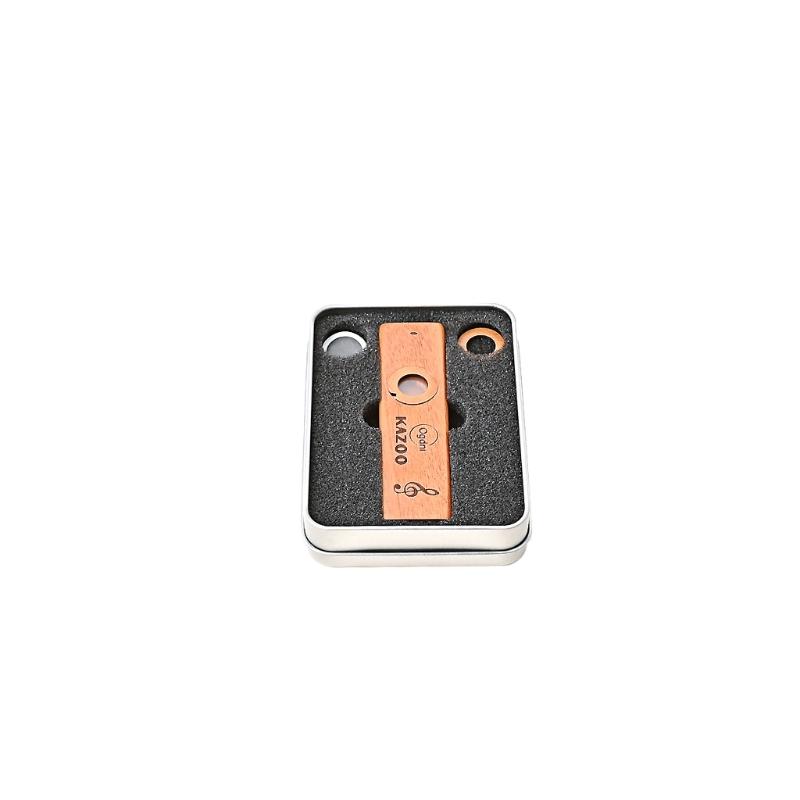 Mini-Holz-Kazoo mit Metallbox Gitarre Ukulele Begleitung Orff-Instrumente Flöte Harmonikas Für Musikliebhaber