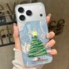 Cartoon Christmas Tree Pattern Phone Case For iPhone 17 Air 16e 16 15 14 Pro Max 13 17 Pro Max Shockproof TPU Hybrid Hard PC Phone Cover