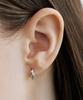 Byhyeres [925 Silver] Mellow Twist Braid One-Touch Earrings (White) Bh7E64757W9Xxx