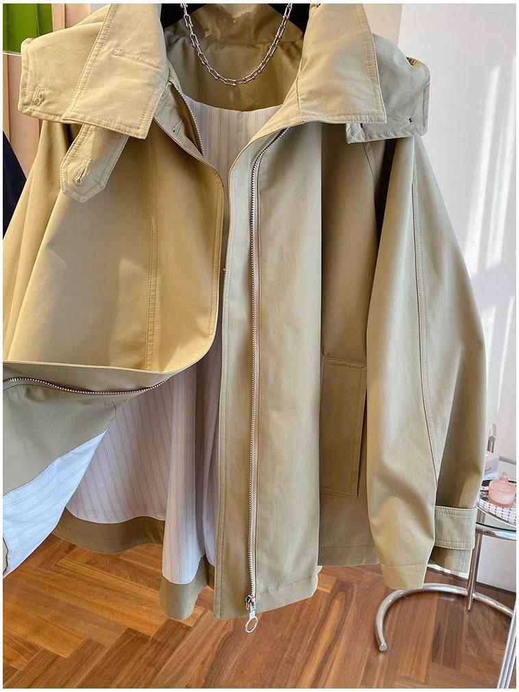 Women's Retro Baseball Jacket - Casual Loose Fit for Spring & Autumn