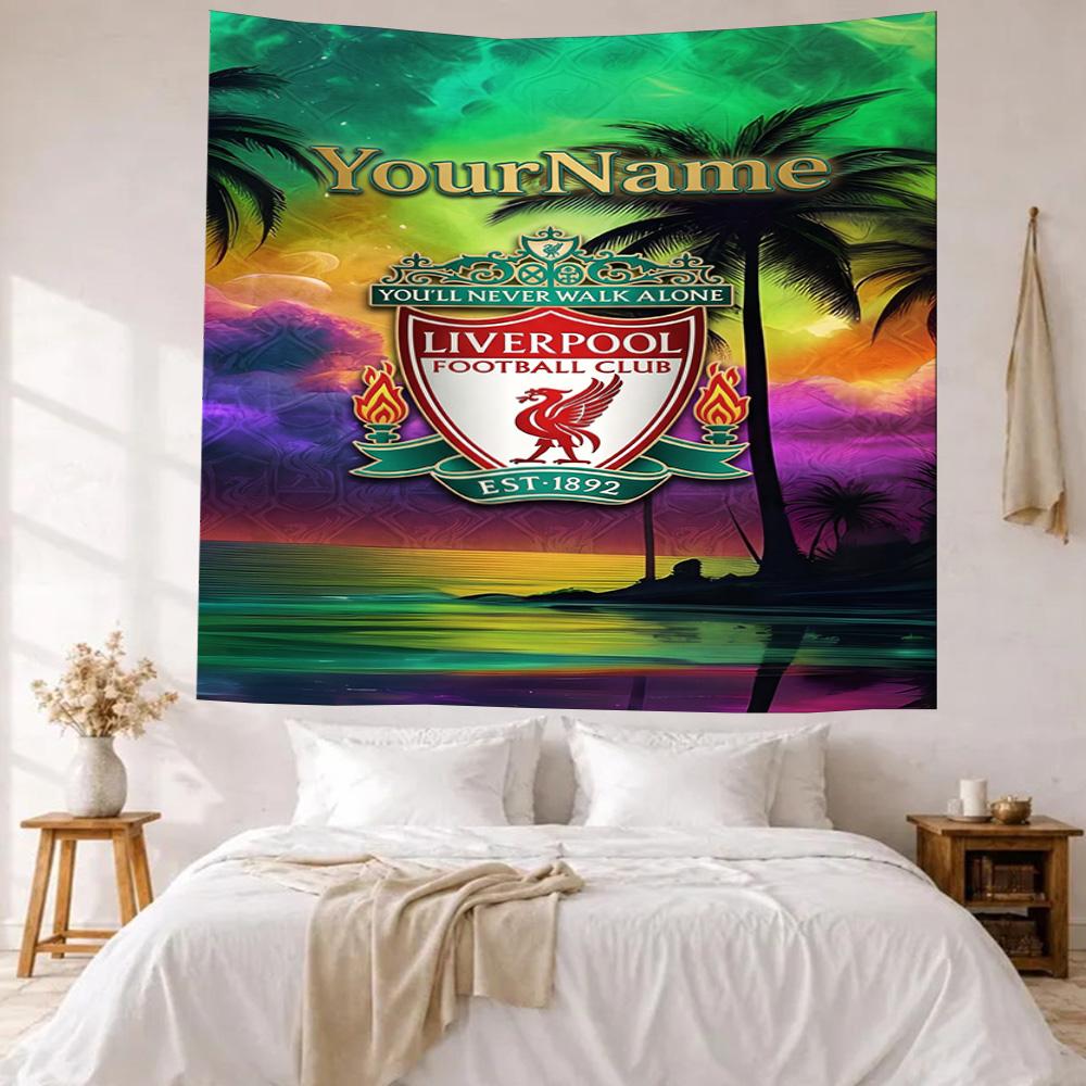 Liverpool Custom Your Name Wall Decor Tapestry Art For Pet Memorial Birthdaywedding Party Backdrop Family Gift