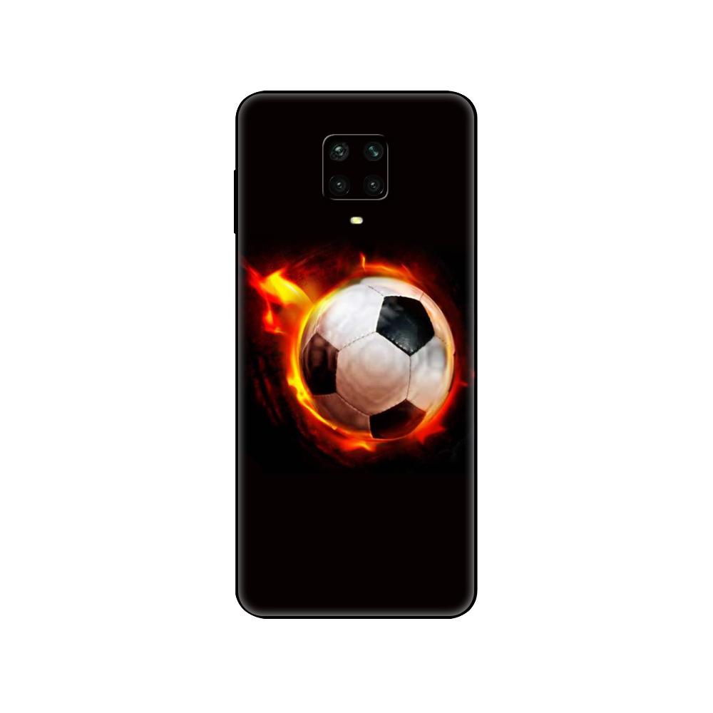 Černé tpu pouzdro pro Xiaomi Redmi 7A 8 8A 9 9A 9C pouzdro Redmi Note 8T 8 Pro T Note 9 9S 9 Pro pouzdro Fire Football