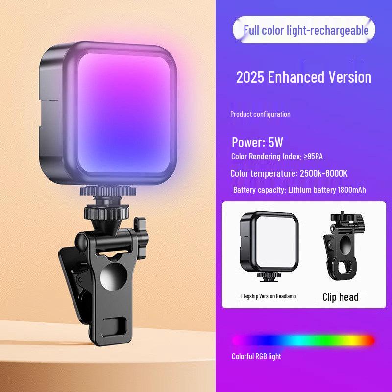 Mini Portable RGB Fill Light for Selfies, Streaming, and Photography