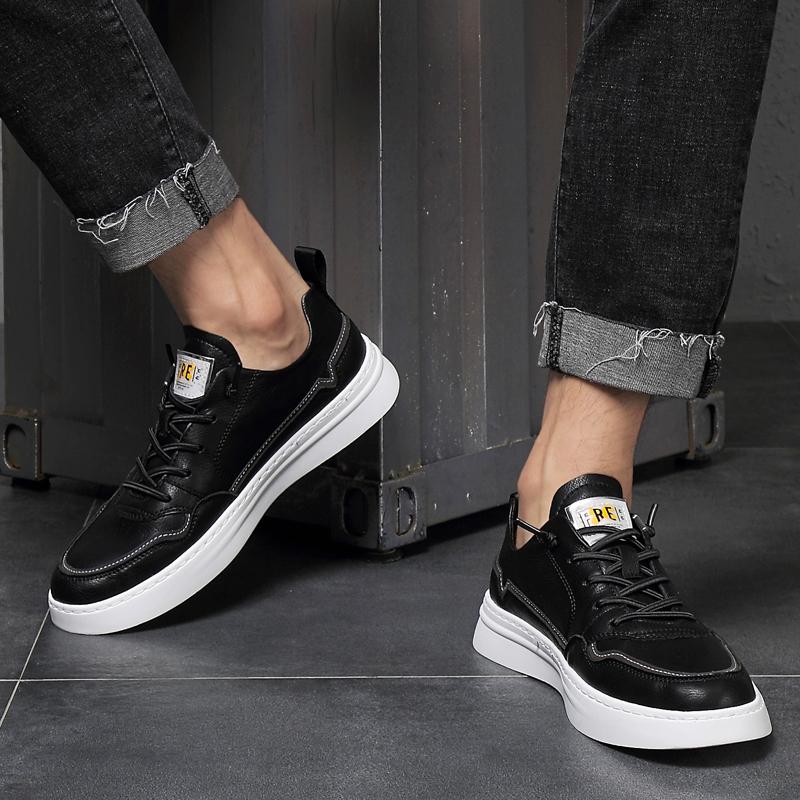 Fashion Genuine Leather Male Sneakers Versatile Casual Skate Shoes New Trend Men's Vulcanize Shoes Leisure Walking Masculino Trainers