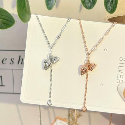 S925 Sterling Silver Necklace Girls Iii Huanlian Fashion Fashion Drinks Advanced Fleee Chain Neck