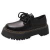 Platformy buty muffinkowe styl retro brytyjski małe skórzane buty francuskie buty jednoczęściowe nowe Mori jk
