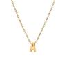 Elegant 18K Gold Titanium Letter Pendant Necklace - Durable and Versatile Clavicle Chain