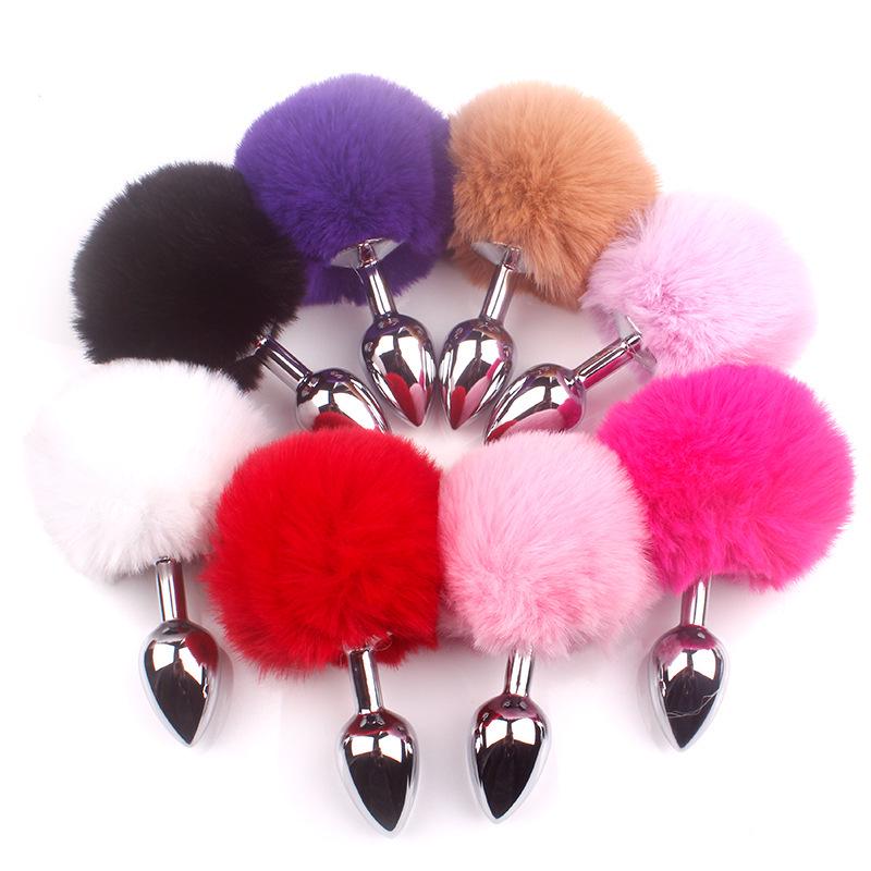 Bunny Tail Fur Ball Anal Plug - Unisex Adult Toy for Pleasure
