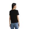 Calvin Klein Embroidered Logo Slim Fit Cotton T-Shirt Women Tops Black 40WH105-BAE