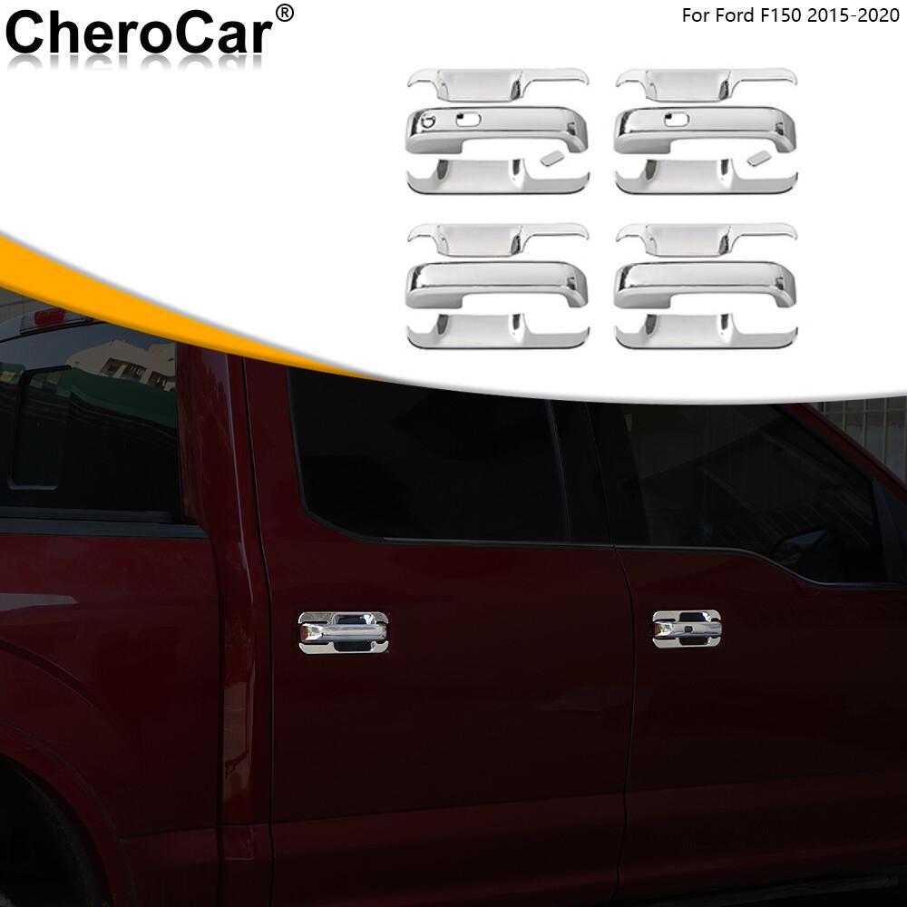 Chrome Exterior Door Handle Cover Shells/Handle Bowl Trim For 2015-20 Ford F150