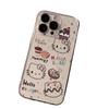 Cartoon Cat Transparent Phone Case for iPhone 13/14 Pro/15/16 Pro Max/17