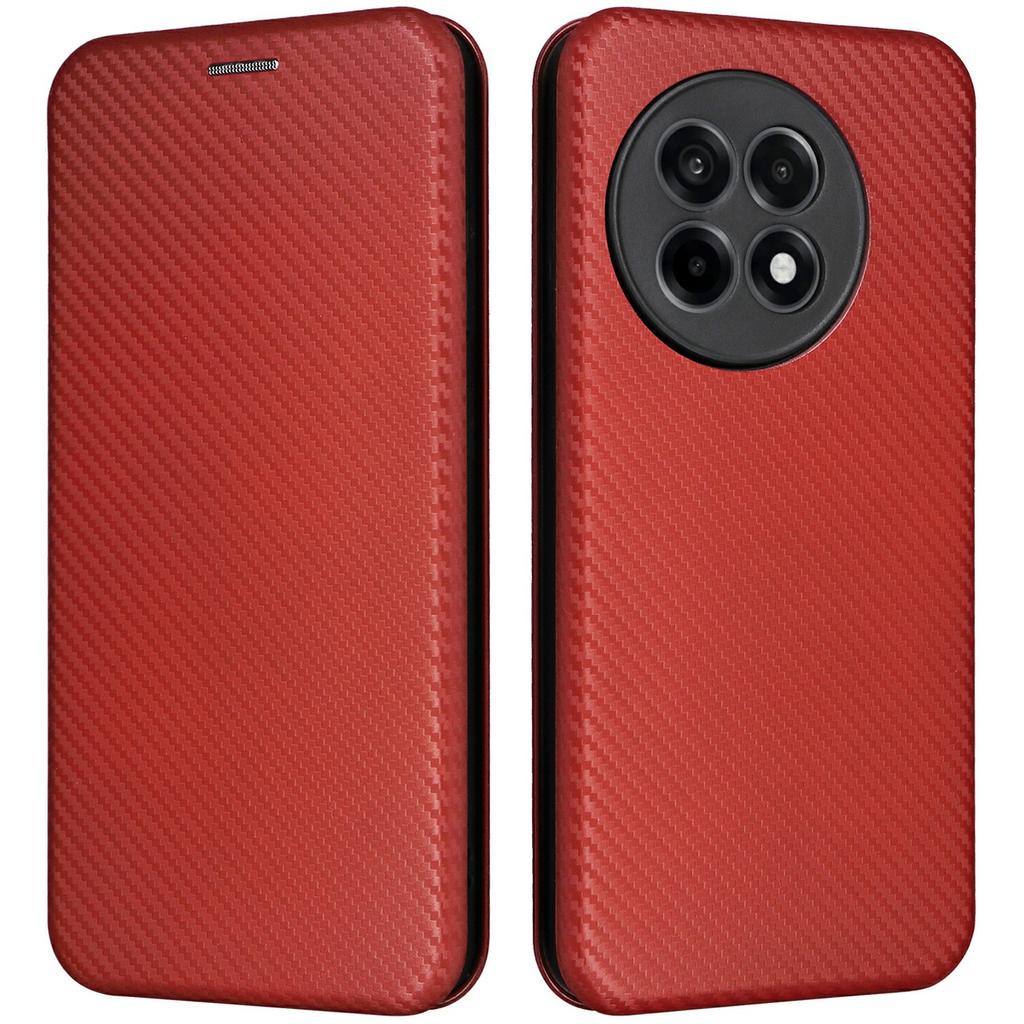 For OnePlus Ace 5 Pro 5G Case Carbon Fiber Texture Drop-Proof PU Leather Phone Cover