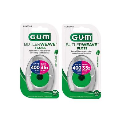 Gum Weave Mint Wax Zubní nit 1840, 2 balení, 1 balení