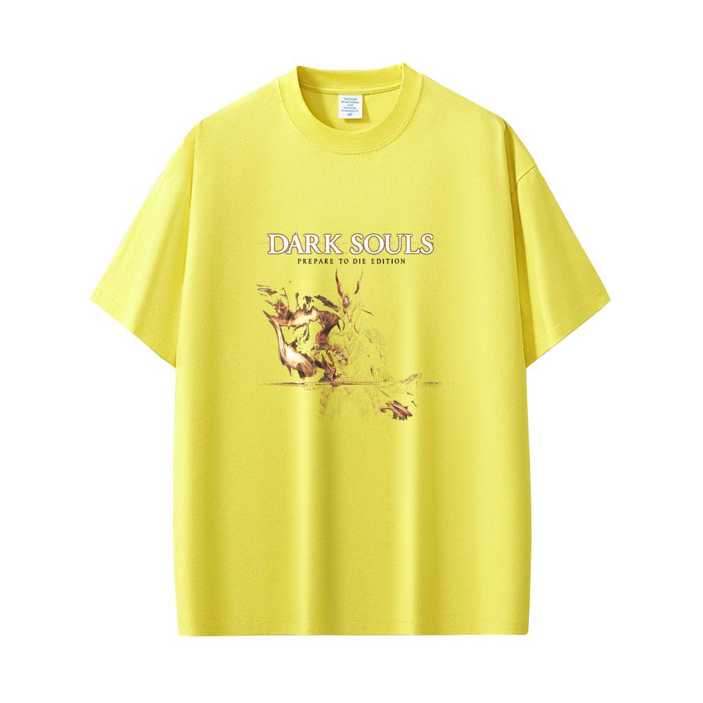 Game Dark Souls Prepare To Die Graphic Tshirt Men Women 90s Vintage Gothic Rock Short Sleeve Male Punk Oversized Crewneck Tees