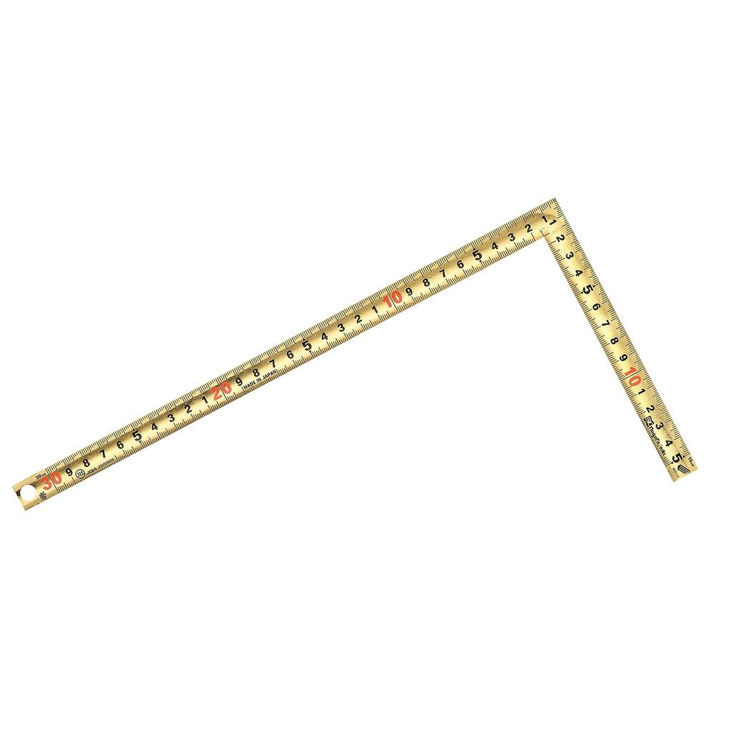 Niigata Seiki SK Made In Japan Golden Curved Shaku Tobi Kaidan Scale Both Same Eyes Square Thickness 30cm GCT-30CKD Gold