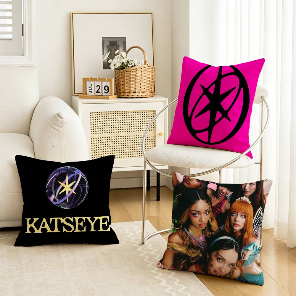 KKATSEYE KPOP Girl Debut MultiSize Printed Pillow Covers Home Decoration