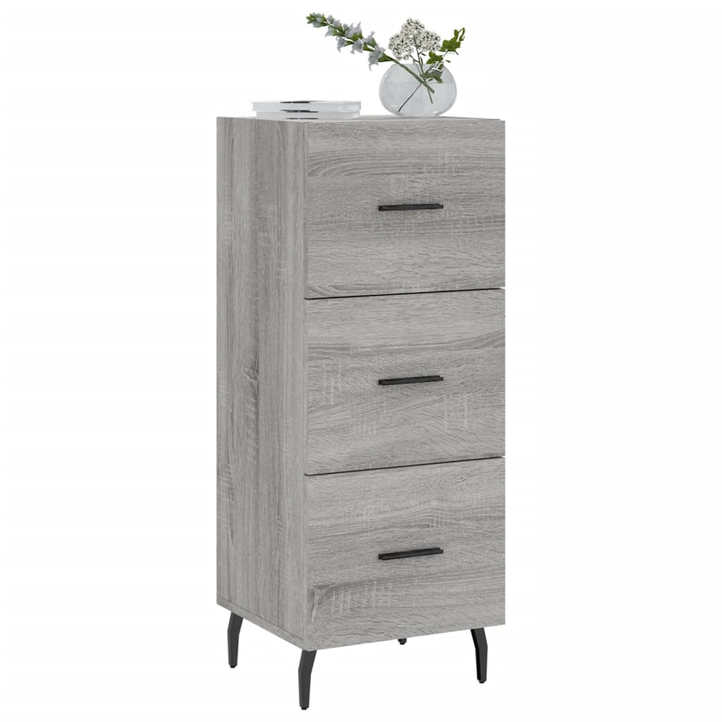 vidaXL Sideboard Grau Sonoma 34,5x34x90 cm Holzwerkstoff