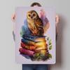 Owl and Book Metal Signs Book Poster Garage Decoration Living Room Custom Tinplate Sign for Wall Art Decoration Art of Murals