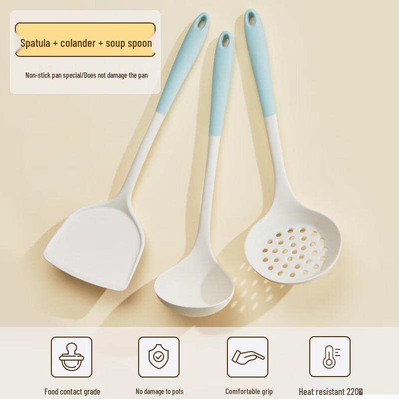 Pabei Heat-Resistant Silicone Spatula and Ladle Set