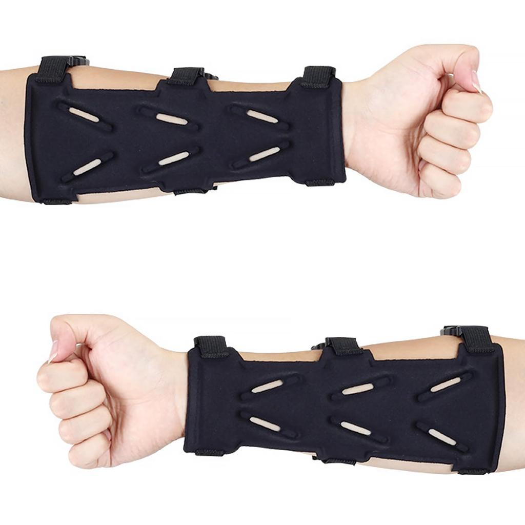 Archery Arm Kyudo Arm Forearm Adjustable Archery Finger Recurve Bow for Competition and Black [2-Piece Set] Guards, Guards, Protectors, Gloves,