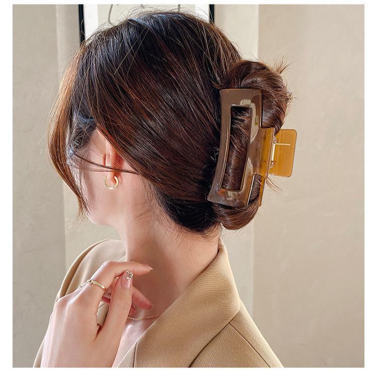 10.5cm Large Square Acrylic Jelly Hair Claw Clip for Women